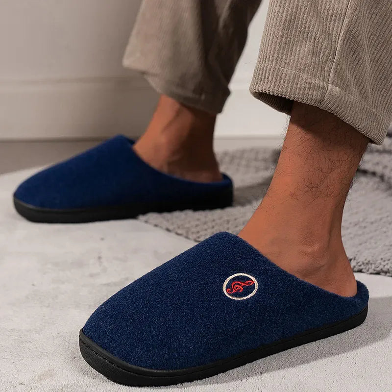 KissICON Comfort Warm Couples Home Cotton Slippers Winter Non