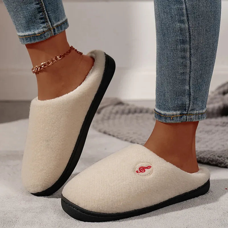 KissICON Comfort Warm Couples Home Cotton Slippers Winter Non