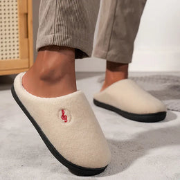 KissICON Comfort Warm Couples Home Cotton Slippers Winter Non