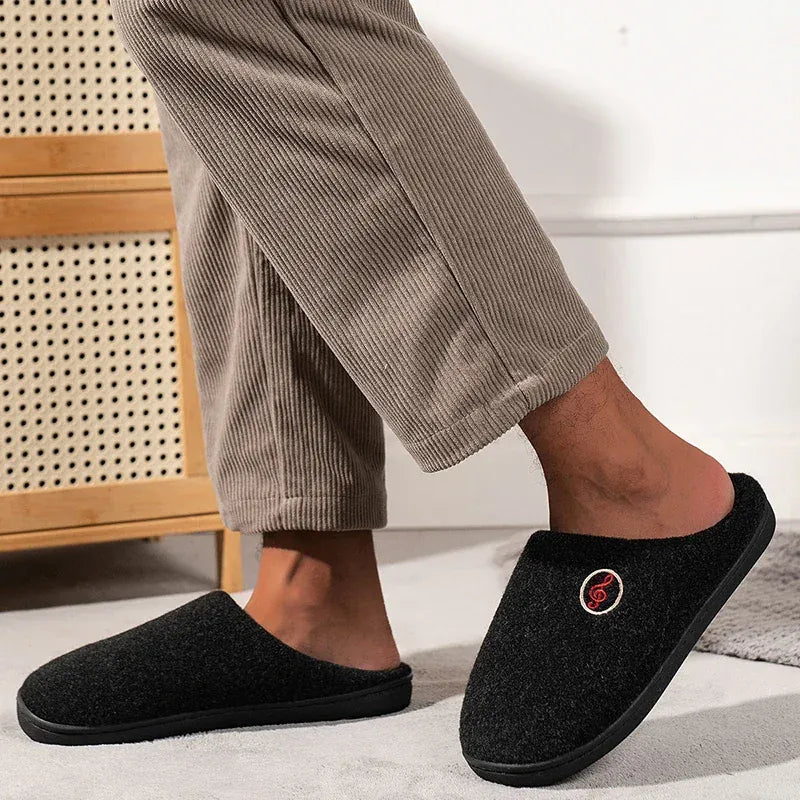 KissICON Comfort Warm Couples Home Cotton Slippers Winter Non