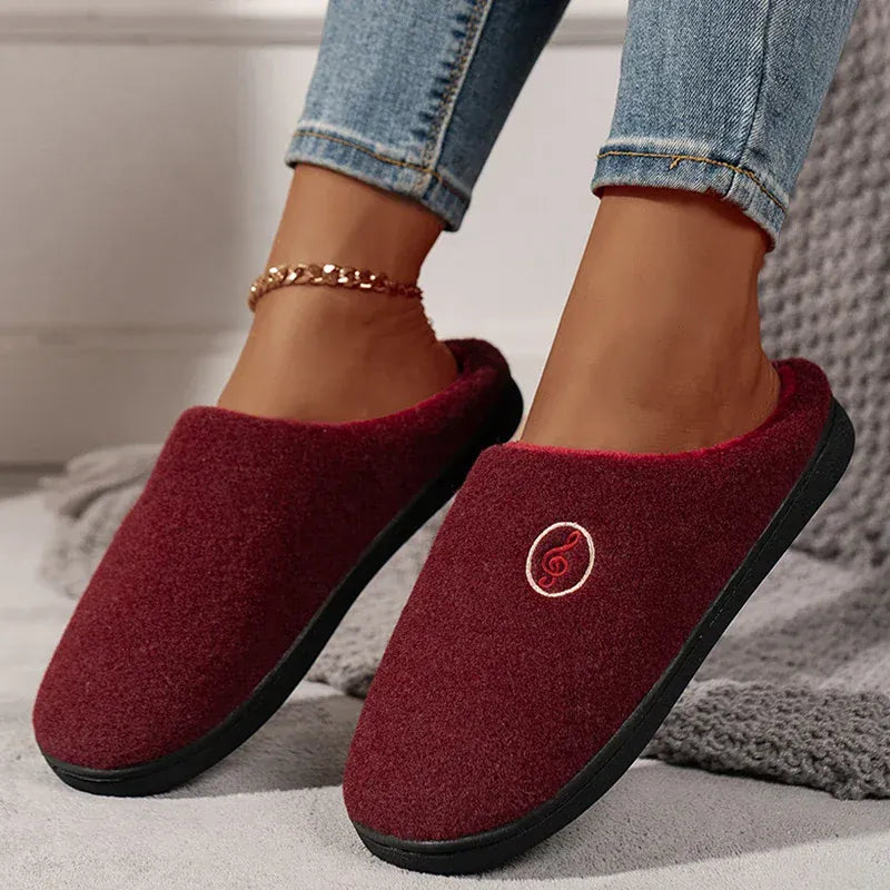 KissICON Comfort Warm Couples Home Cotton Slippers Winter Non