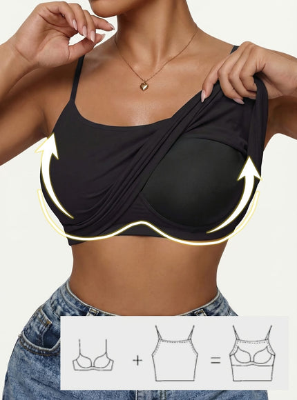 jkthpu-45 Comfortable 2in1 Shapewear Top BraFree Comfort