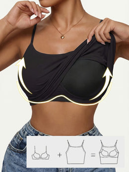 jkthpu-45 Comfortable 2in1 Shapewear Top BraFree Comfort