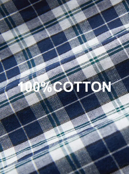 KissICON Comfortable Mens Plaid Cotton Boxer Shorts