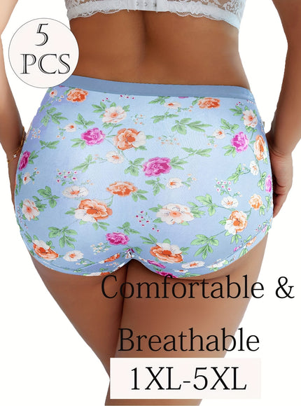 KissICON Comfy Fullcoverage Floral Control Briefs – Curve