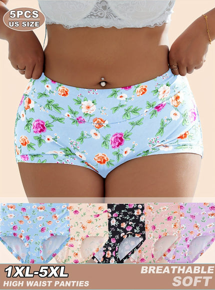 KissICON Comfy Fullcoverage Floral Control Briefs – Curve