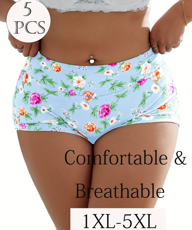 KissICON Comfy Fullcoverage Floral Control Briefs – Curve