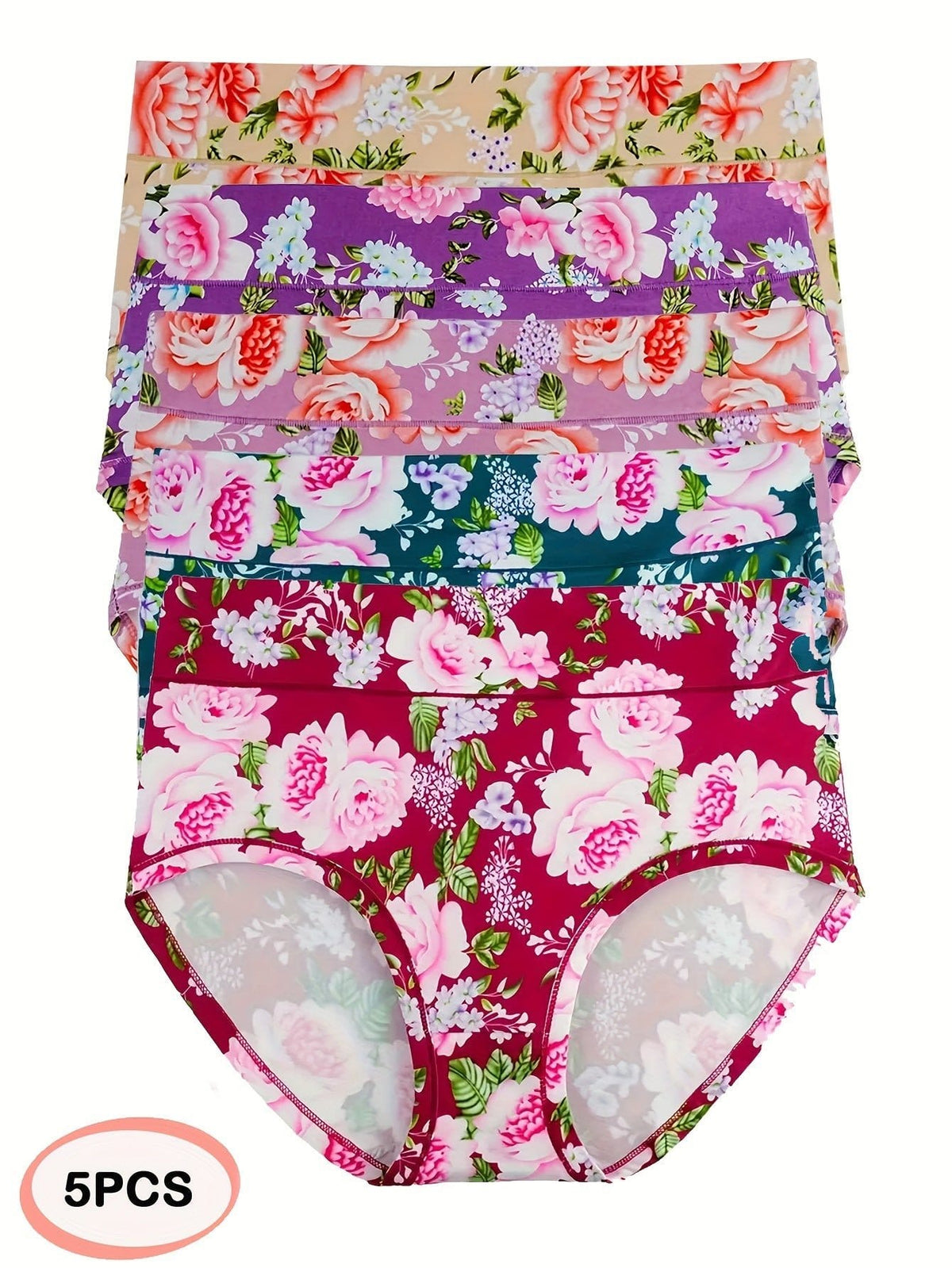 KissICON Comfyplus Soft Midrise Printed Briefs – 5 Pack