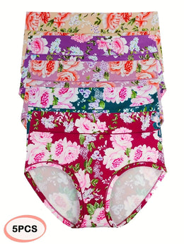 KissICON Comfyplus Soft Midrise Printed Briefs – 5 Pack