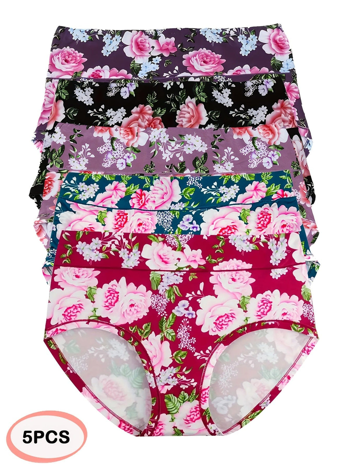 KissICON Comfyplus Soft Midrise Printed Briefs – 5 Pack