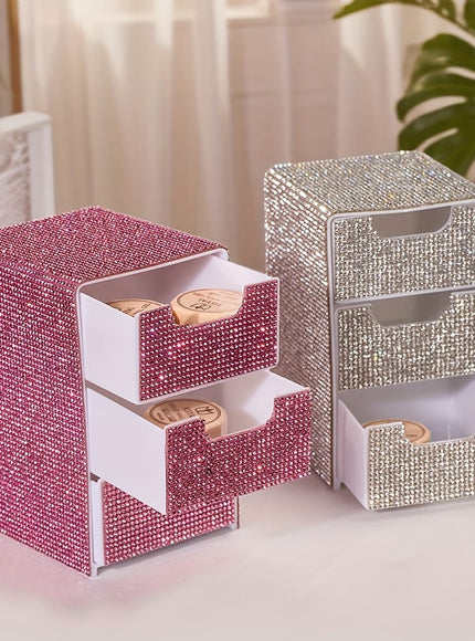 jkthpu-45 Compact 3Layer Desktop Organizer Box for Makeup and More