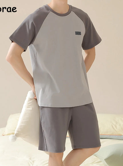 KissICON Cool Cotton ShortSleeve PJ Set for Young Men