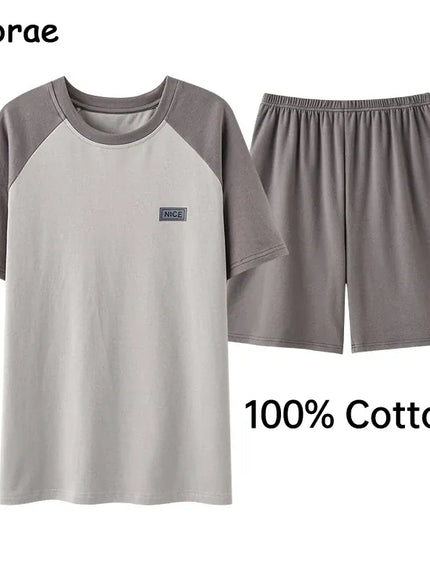 KissICON Cool Cotton ShortSleeve PJ Set for Young Men