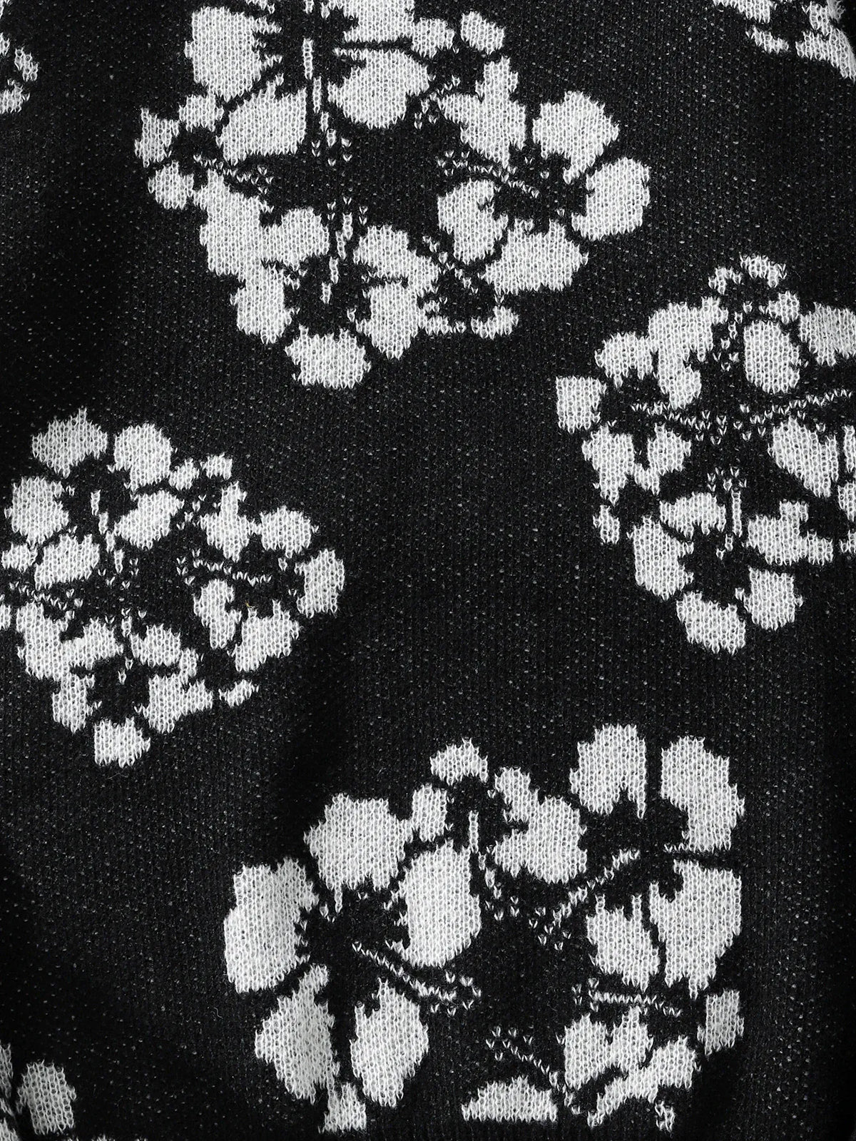 KissICON Cool Floral Jacquard Mens Crew Neck Winter Pullover Gift