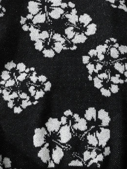 KissICON Cool Floral Jacquard Mens Crew Neck Winter Pullover Gift