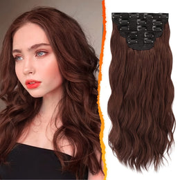 KissICON Copper Chestnut / 18inch KissIcon BARSDAR Wavy Hair Extensions - 18in Thick