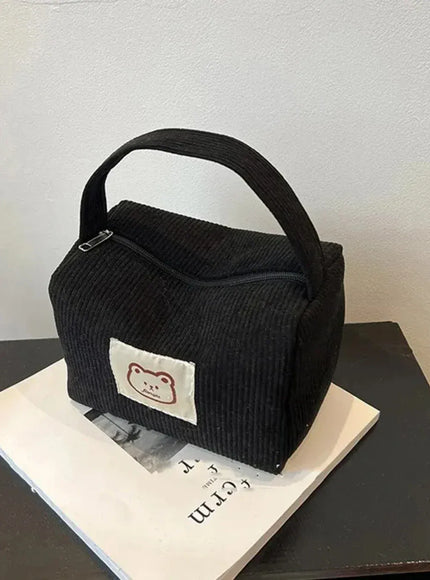 KissICON Cosmetic Bags Plush Cute Handbag – Soft Handle