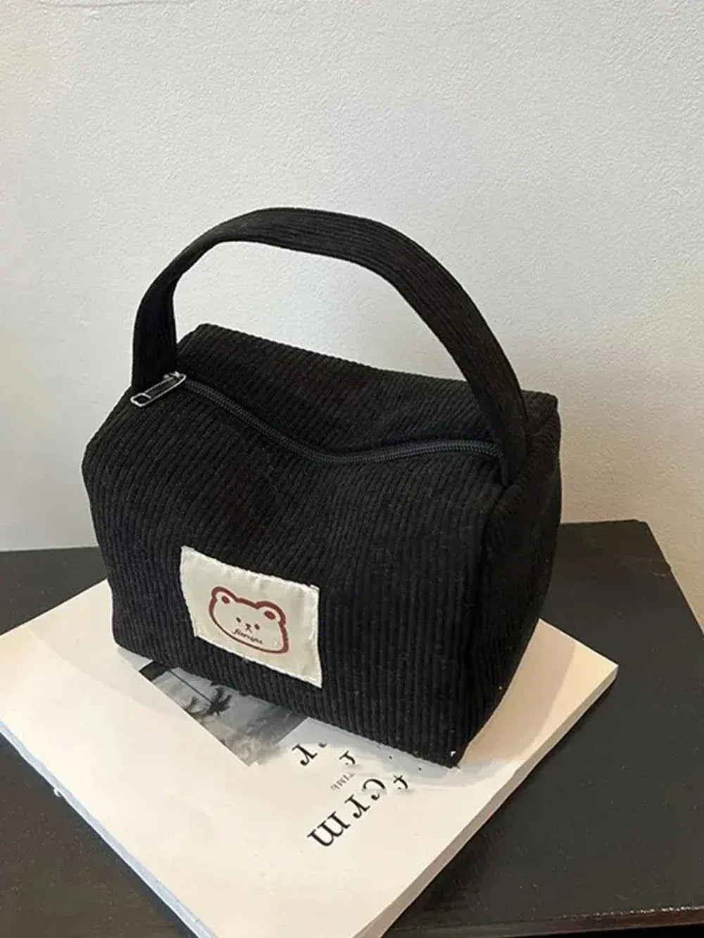 KissICON Cosmetic Bags Plush Cute Handbag – Soft Handle