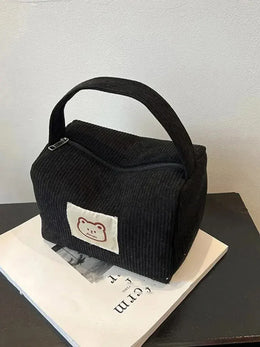 KissICON Cosmetic Bags Plush Cute Handbag – Soft Handle
