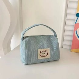 KissICON Cosmetic Bags Plush Cute Handbag – Soft Handle