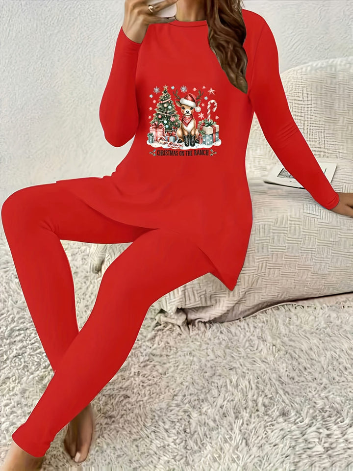 Cozy Christmas Giraffe Curve Set