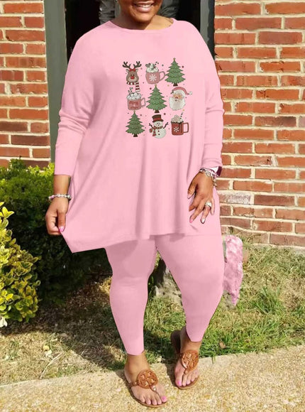 KissICON Cozy Curve Christmas Fleece Pajama Set – 0x8x