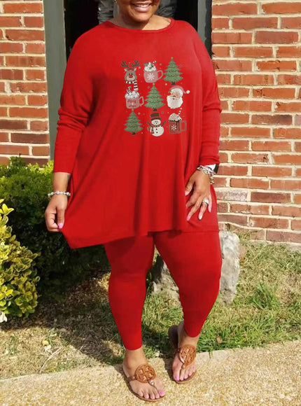 KissICON Cozy Curve Christmas Fleece Pajama Set – 0x8x