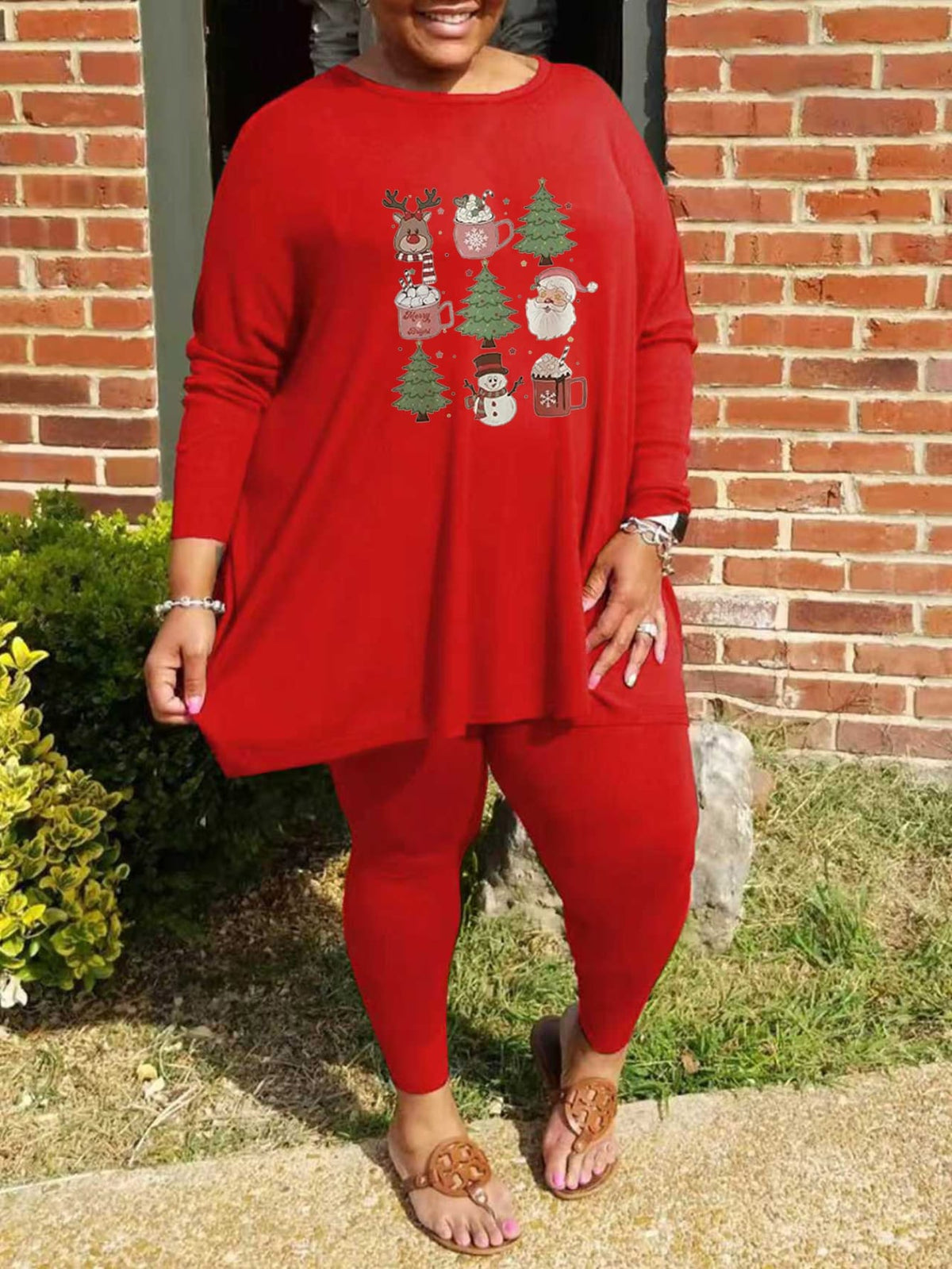 KissICON Cozy Curve Christmas Fleece Pajama Set – 0x8x