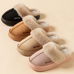 jkthpu-45 Cozy Faux Fur SlipOn Slippers for Warm IndoorOutdoor Comfort