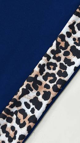 jkthpu-45 Cozy Leopard Print Joggers Womens Comfy Casual Sweatpants