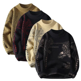 KissICON Cozy Mens Winter Knit CrewNeck Sweaters
