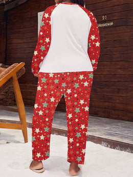 KissICON Cozy Reindeer Star Curve Christmas Pajama Set