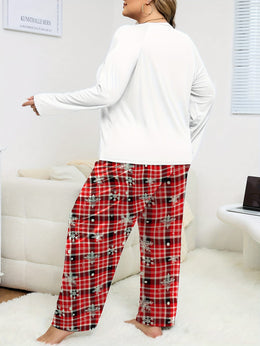 KissICON Cozy Santa Curve Pajamas – Festive Red Plaid