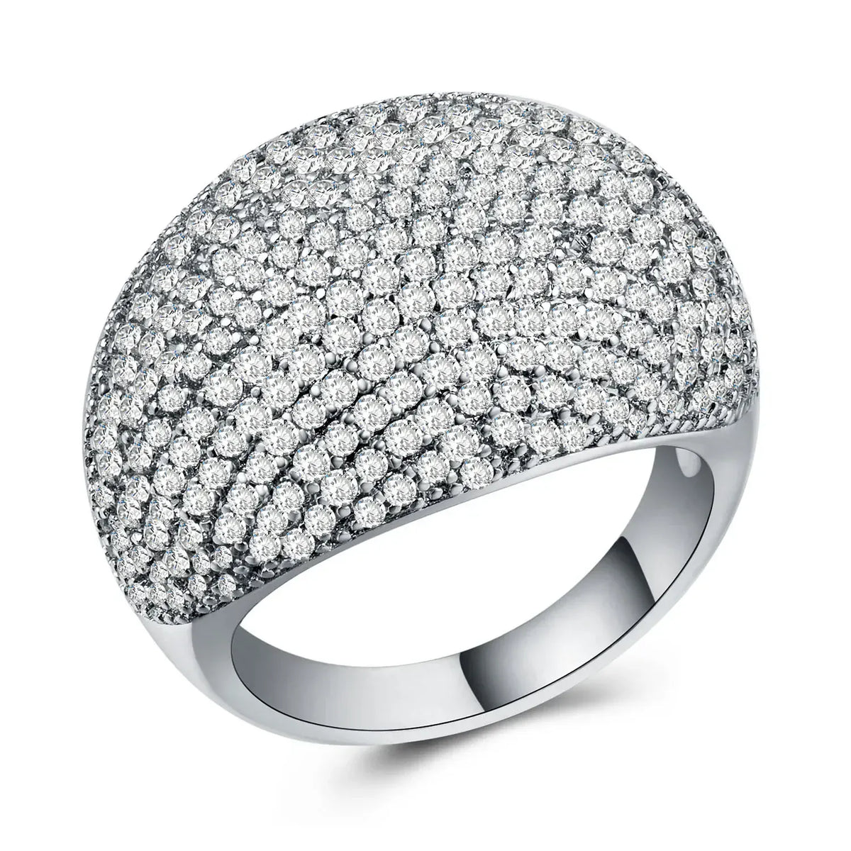 KissICON CR6030silver / 6 Kissicon Milangirl Big CZ Rings Bling Shine Ring