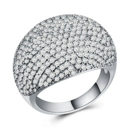 KissICON CR6030silver / 6 Kissicon Milangirl Big CZ Rings Bling Shine Ring