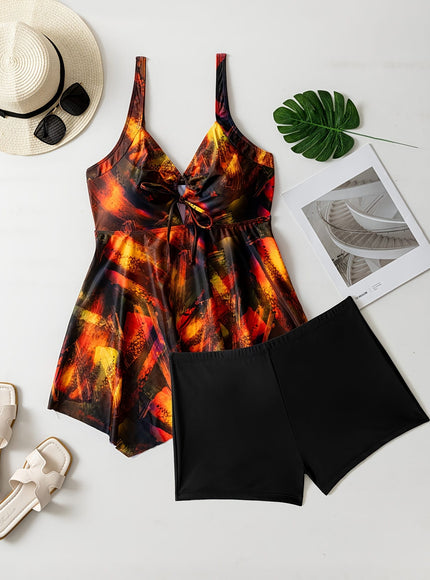 KissICON Craft Print Split Skirt – Boxer Curve
