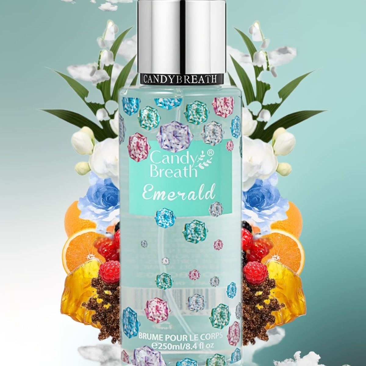 KissICON created-emerald Tropical Citrus Floral Body Mist Freshness
