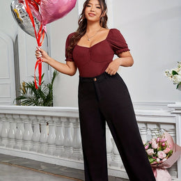 jkthpu-45 crimson / UK 16 Plus Size Women'S Clothing, a Single Piece for