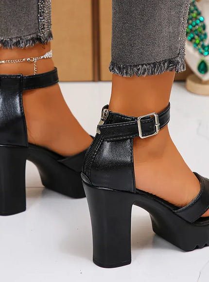 KissICON Cross Band Super High Heels Sandals for Women