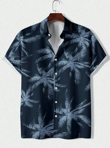 KissICON CSZHD20250111N / 3XL Luxury Black Hawaiian Shirt Vintage Funny Slim Fit
