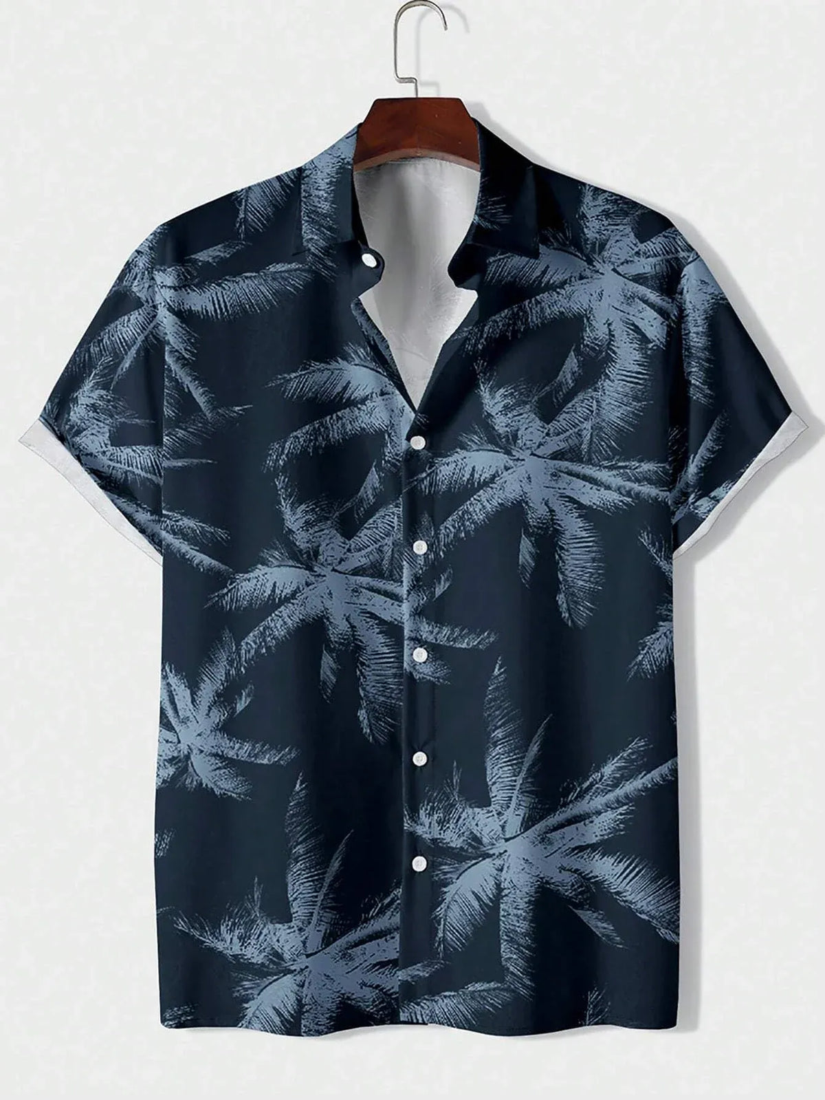 KissICON CSZHD20250111N / 3XL Luxury Black Hawaiian Shirt Vintage Funny Slim Fit