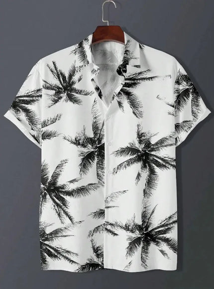 KissICON CSZHD20250111S / 3XL Luxury Black Hawaiian Shirt Vintage Funny Slim Fit