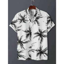 KissICON CSZHD20250111S / 3XL Luxury Black Hawaiian Shirt Vintage Funny Slim Fit