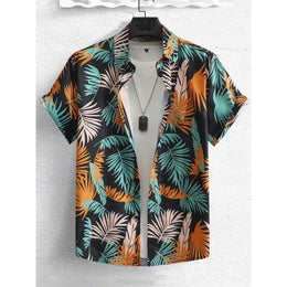 KissICON CSZHD20250111T / 3XL Luxury Black Hawaiian Shirt Vintage Funny Slim Fit