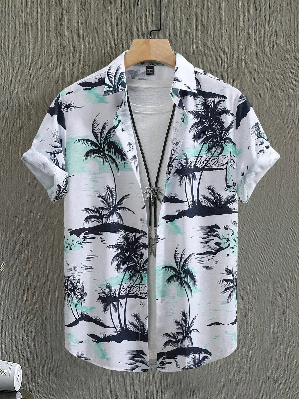 KissICON CSZHD20250111U / 3XL Luxury Black Hawaiian Shirt Vintage Funny Slim Fit
