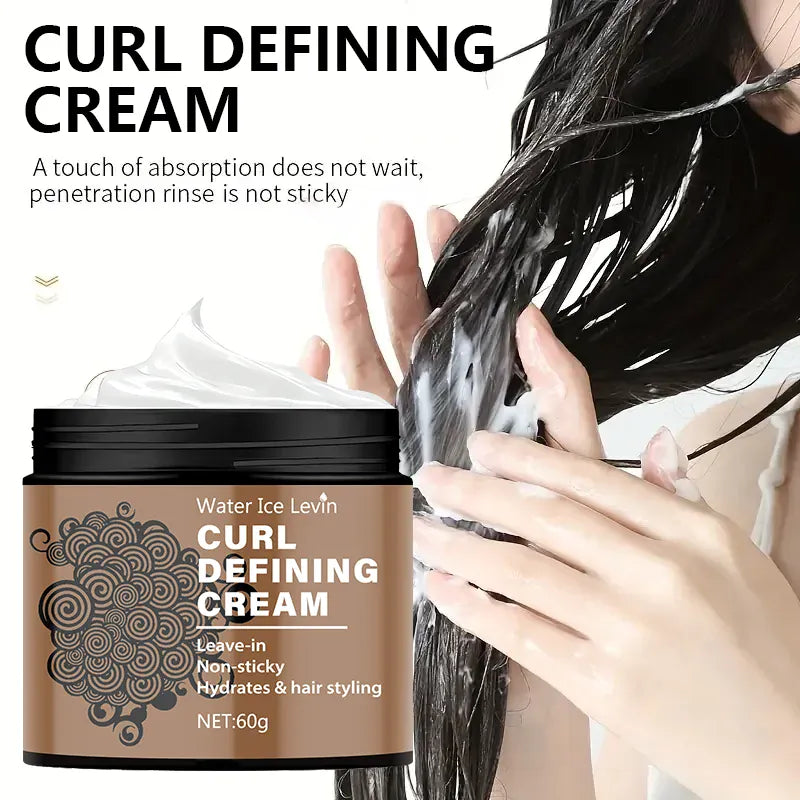 KissICON Curly Hair Styling Cream Anti Frizz Smooth Glossy
