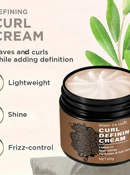 KissICON Curly Hair Styling Cream Anti Frizz Smooth Glossy