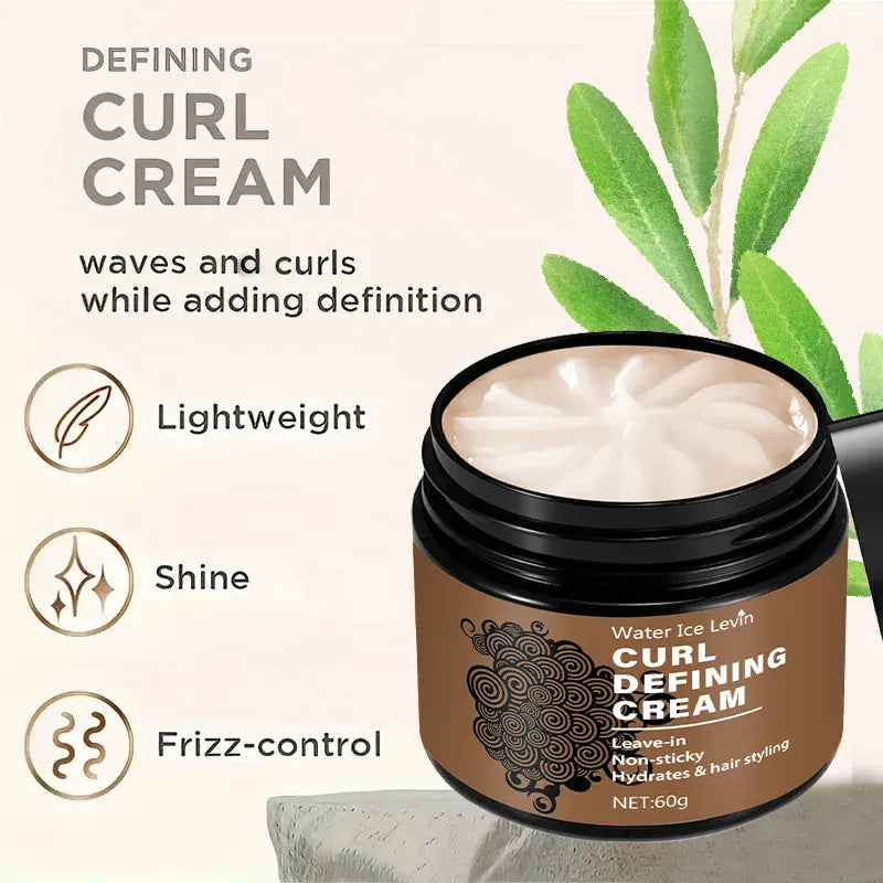 KissICON Curly Hair Styling Cream Anti Frizz Smooth Glossy