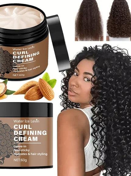 KissICON Curly Hair Styling Cream Anti Frizz Smooth Glossy