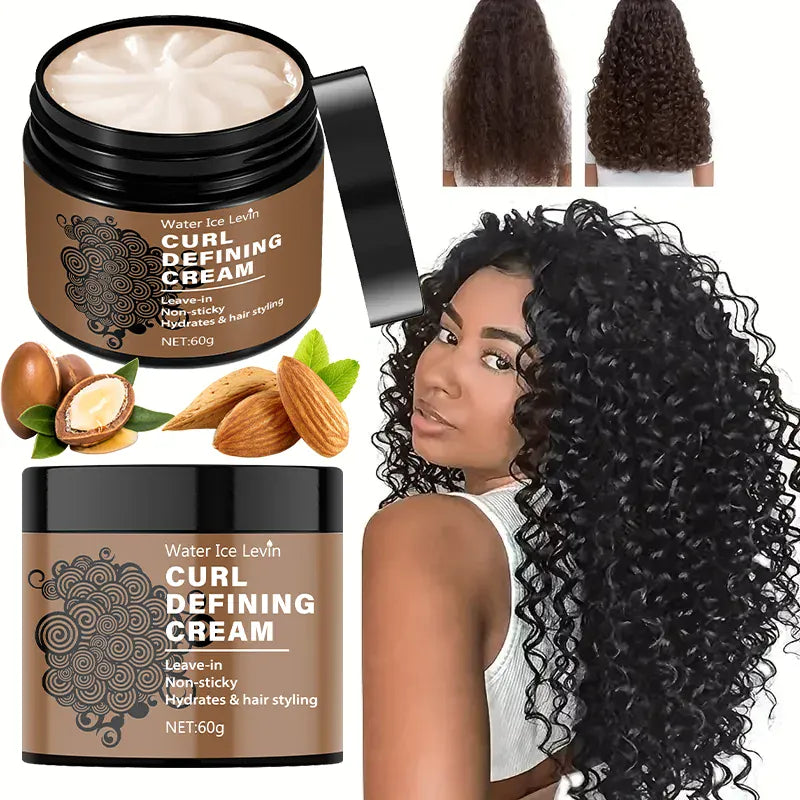 KissICON Curly Hair Styling Cream Anti Frizz Smooth Glossy